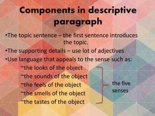 Descriptive Paragraph | PPTX