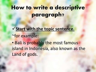 Descriptive Paragraph | PPTX