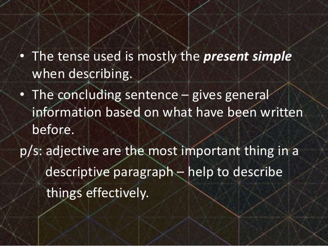 Descriptive Paragraph