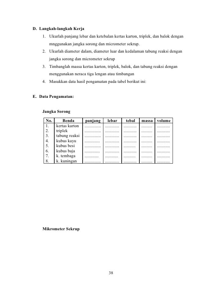 Satuan Panjang Tebal Kertas Home School