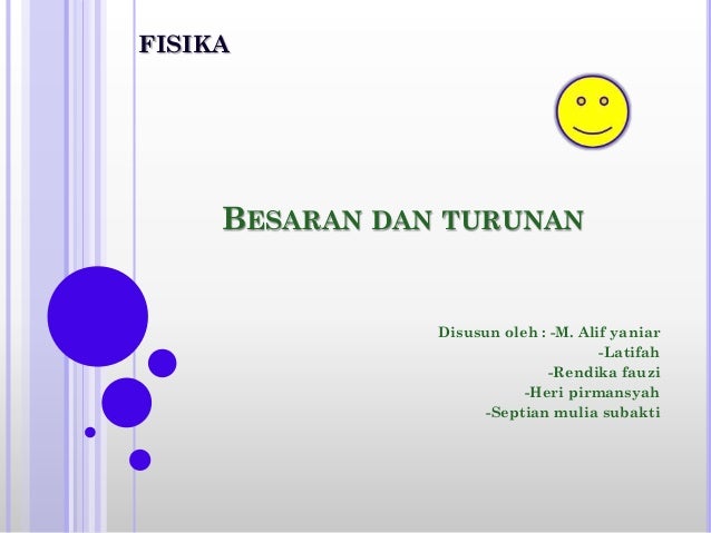 Besaran Dan Turunan