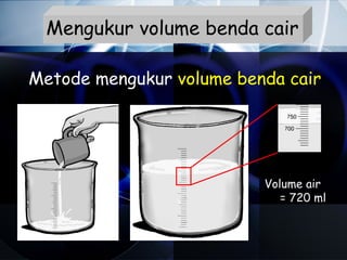 Mengukur volume benda cair

Metode mengukur volume benda cair




                          Volume air
                             = 720 ml
 