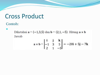 Cross Product
Contoh:

 