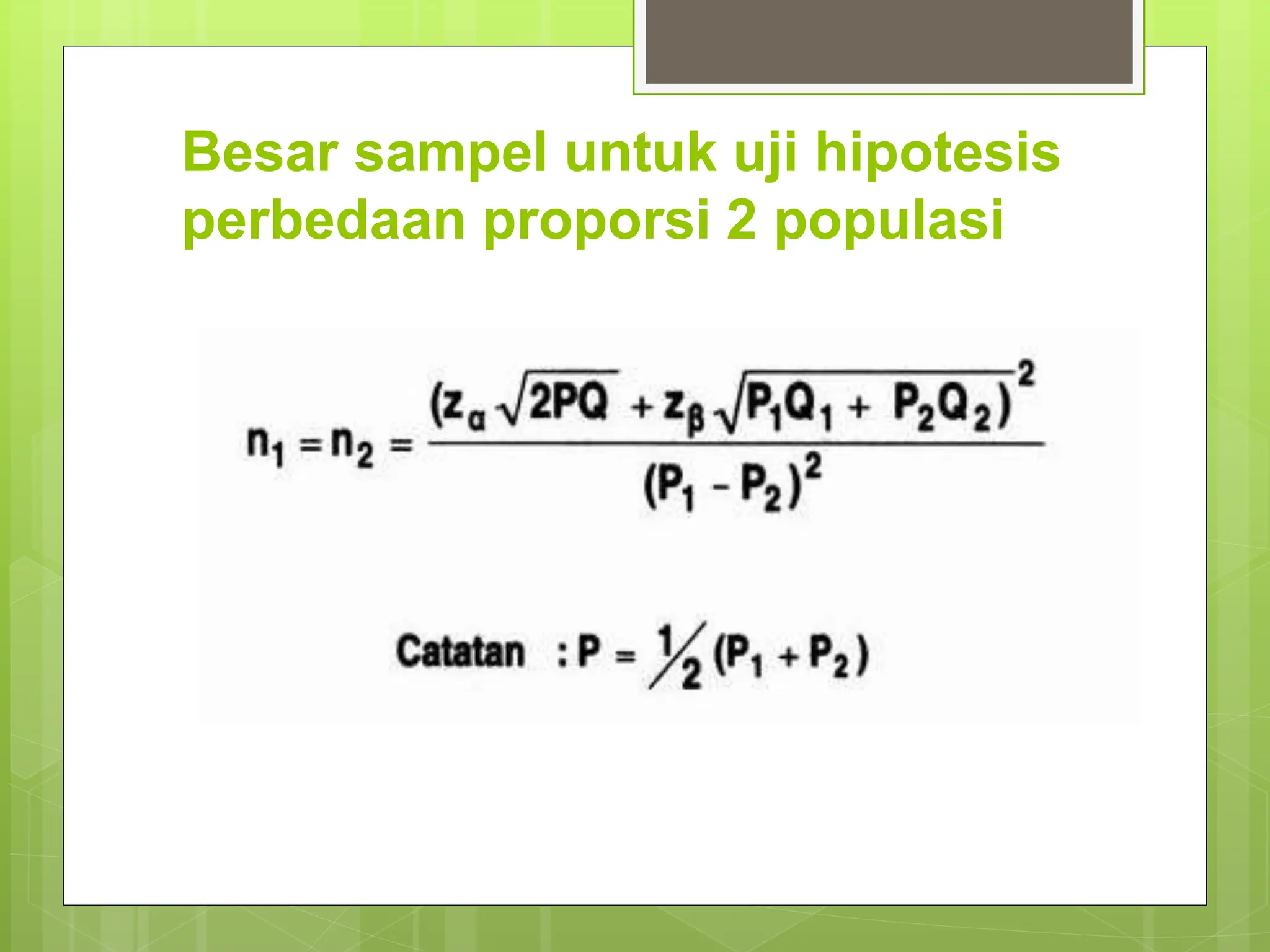 Cara menghitung besar Sampel Statistik.ppt