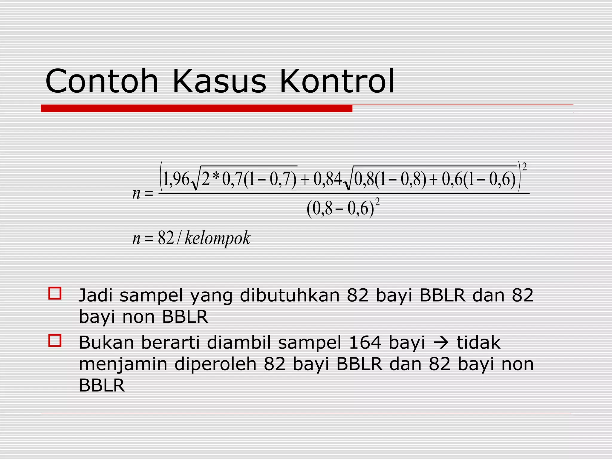 Besar sampel crossectional case_control_kohort_iwan_ariawan | PPT