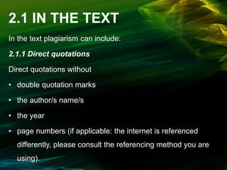 Plagiarism The Basics For Undergrad Students