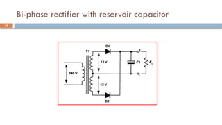 Bi-phase rectifier with reservoir capacitor
38
 