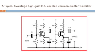 A typical two-stage high-gain R–C coupled common-emitter amplifier
84
 