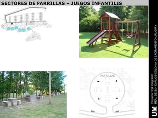 SECTORES DE PARRILLAS – JUEGOS INFANTILES




     Proyecto Final Integrador
UM   REAL DE SAN CARLOS-COLONIA DE SACRAMENTO-URUGUAY
 