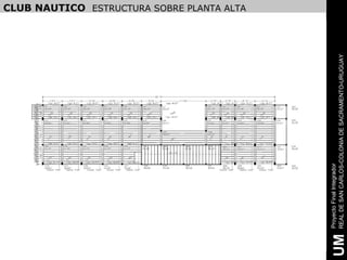 CLUB NAUTICO ESTRUCTURA SOBRE PLANTA ALTA




     Proyecto Final Integrador
UM   REAL DE SAN CARLOS-COLONIA DE SACRAMENTO-URUGUAY
 