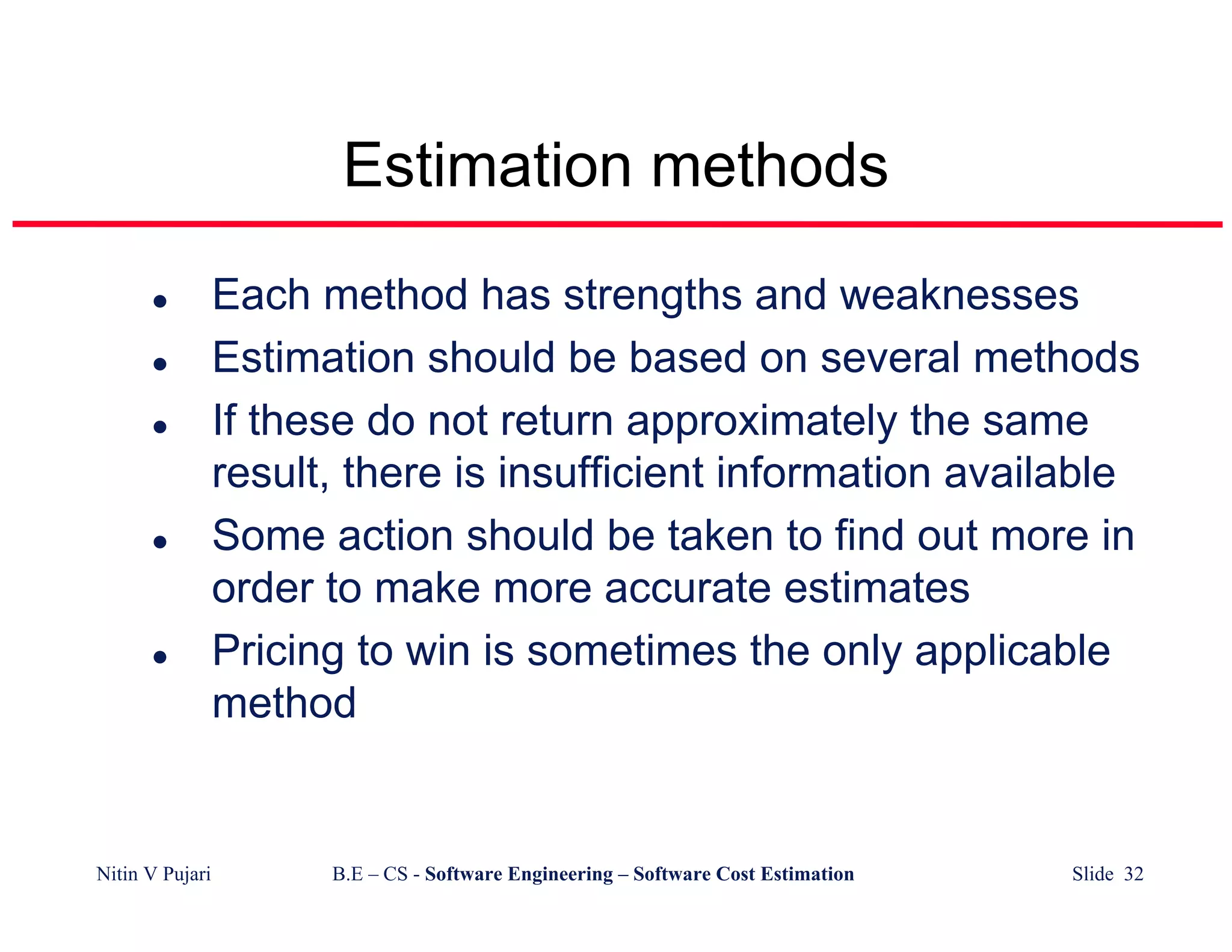Cost Estimation