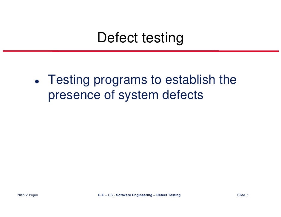 Defect Testing