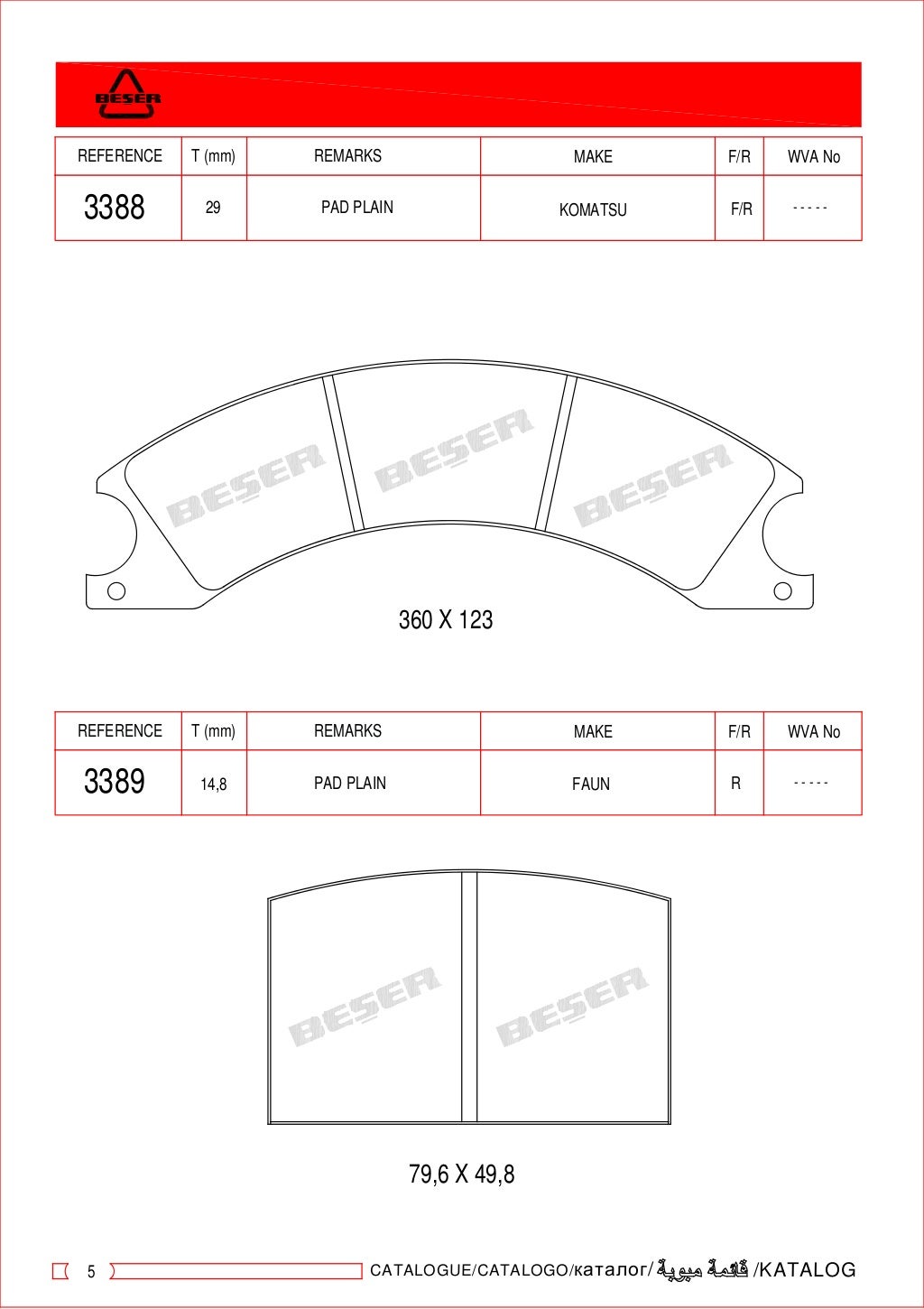 Industrial brake pads catalogue 20162017