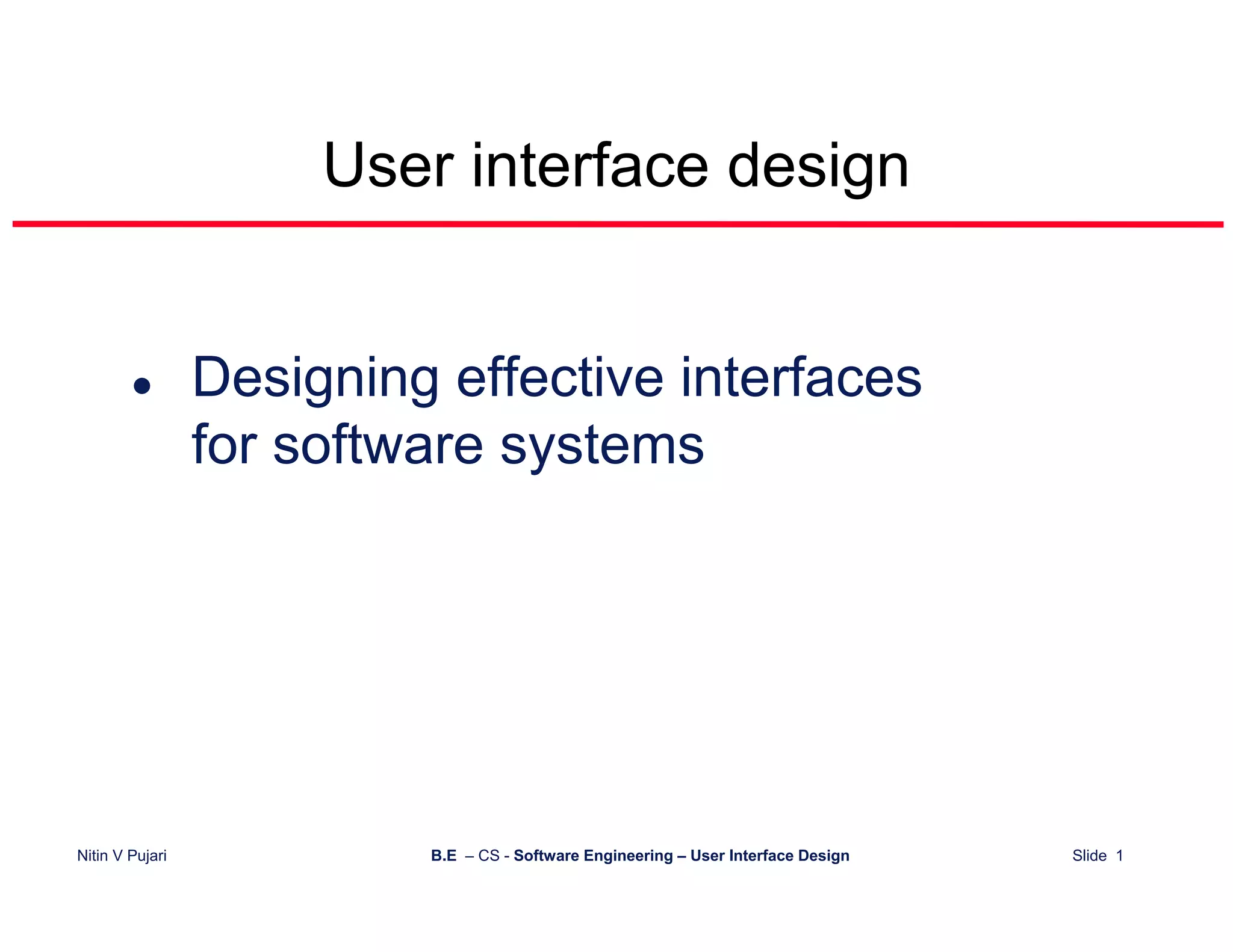 User Interface Design