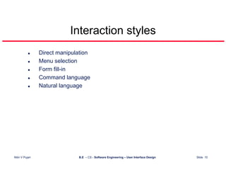 User Interface Design