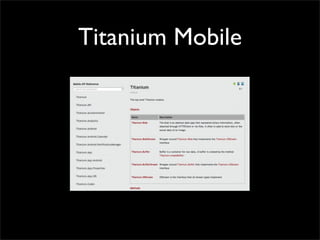 Titanium Mobile
 