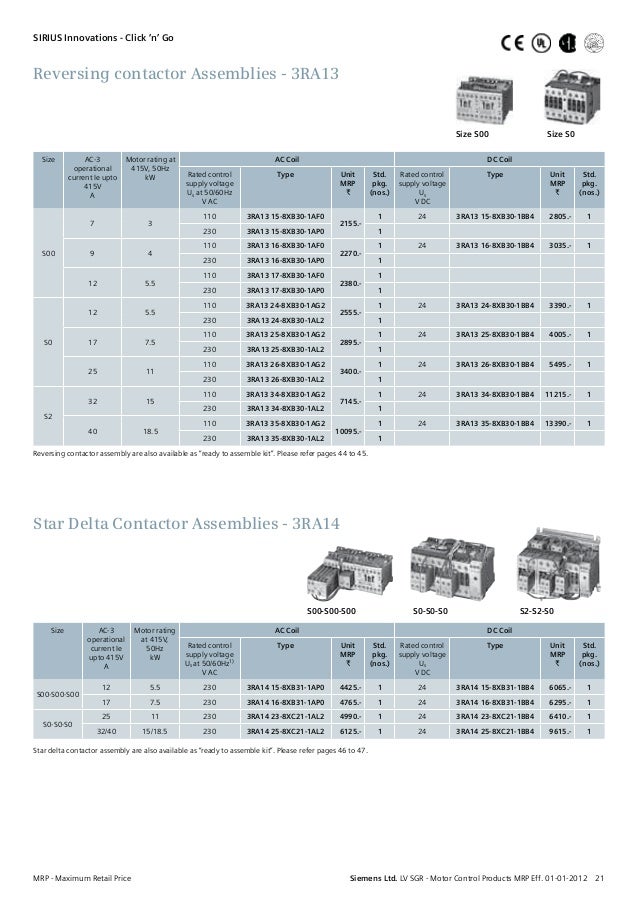 Be siemens price list 03 022012