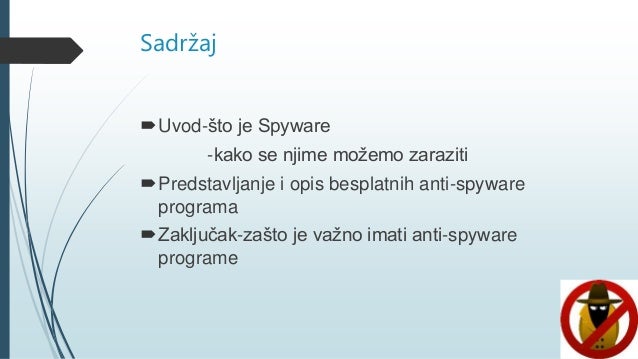 Besplatni anti spyware programi Besplatni anti spyware programi