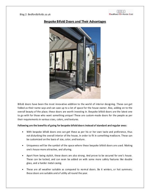 Bespoke Bifold Doors And Their Advantages