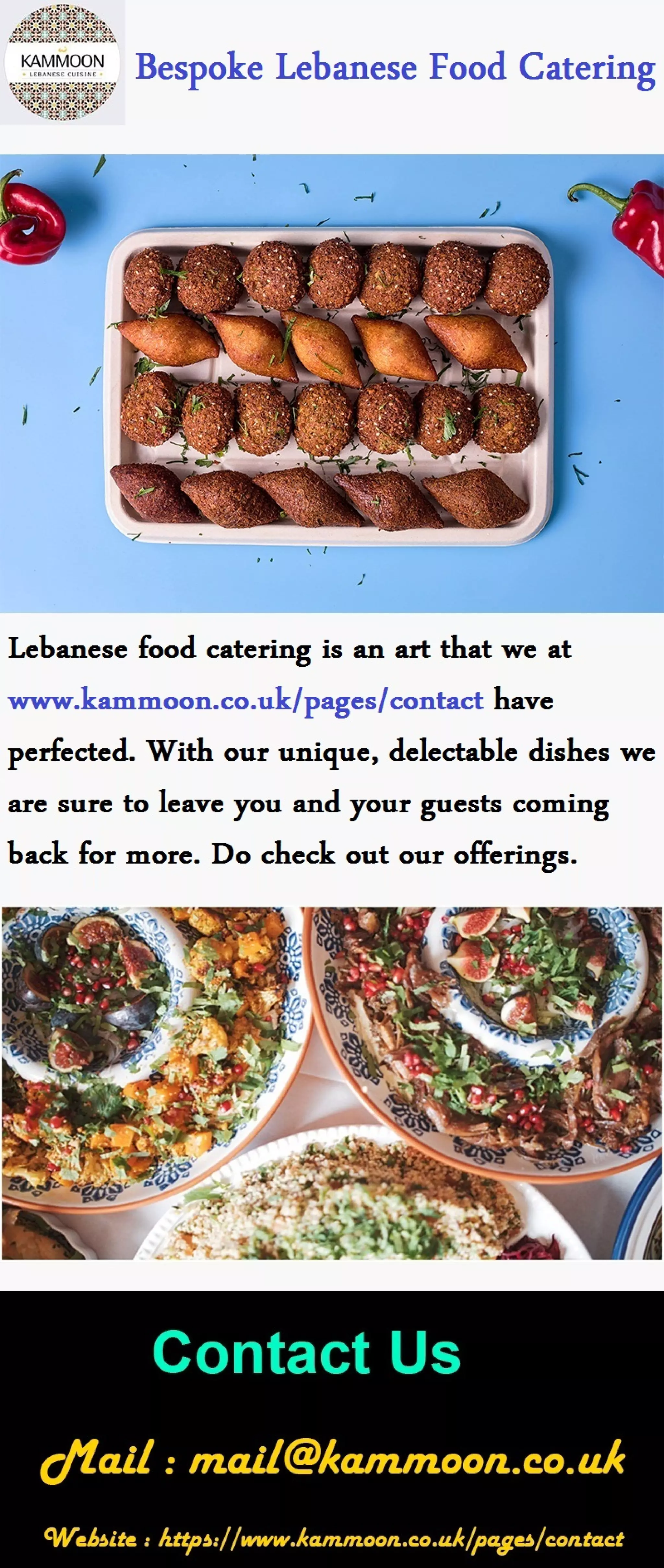 Bespoke Lebanese Food Catering - kammoon.co.uk