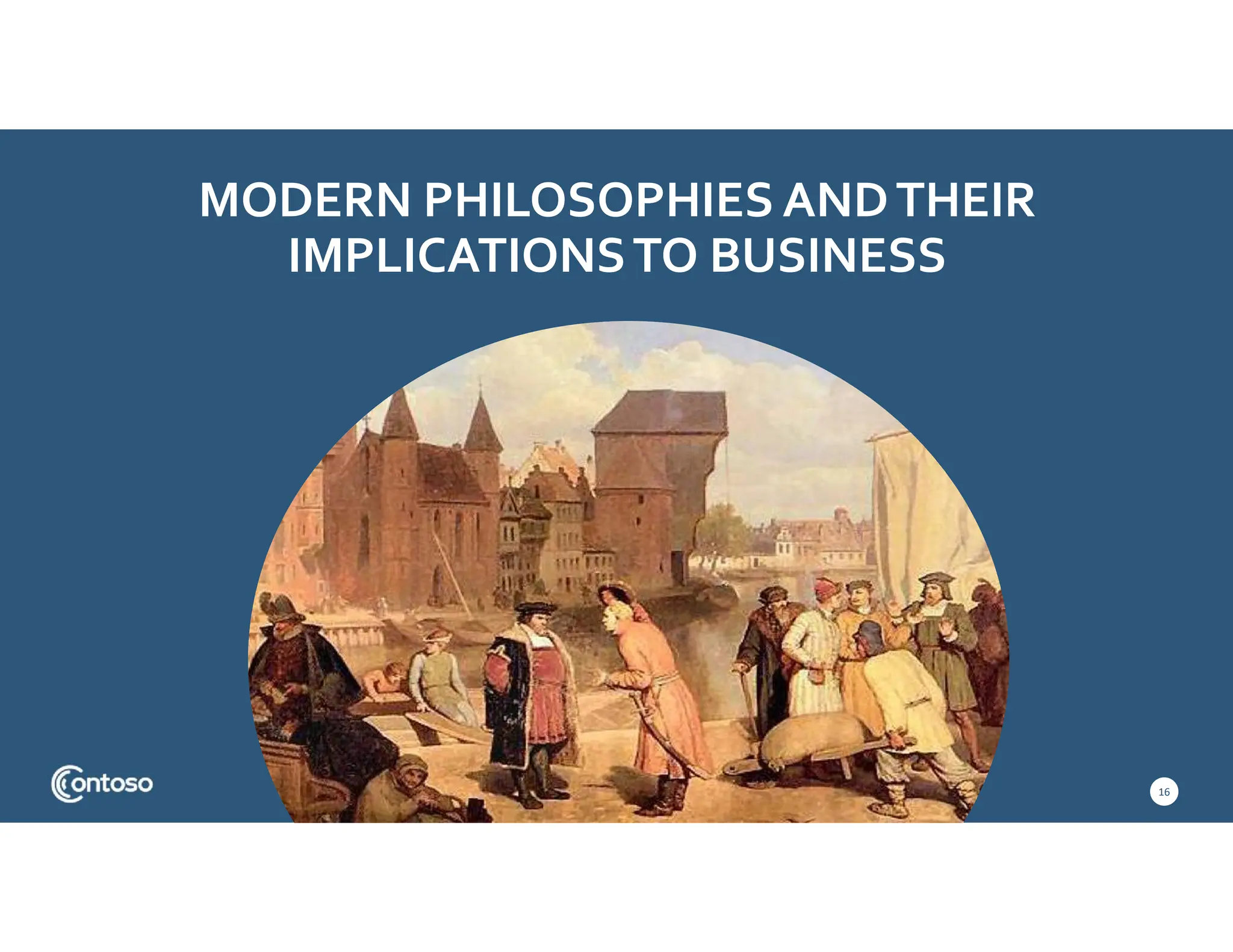 MODERN PHILOSOPHIES ANDTHEIR
IMPLICATIONSTO BUSINESS
16
 