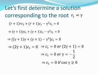 Let’s first determine a solution corresponding to the root