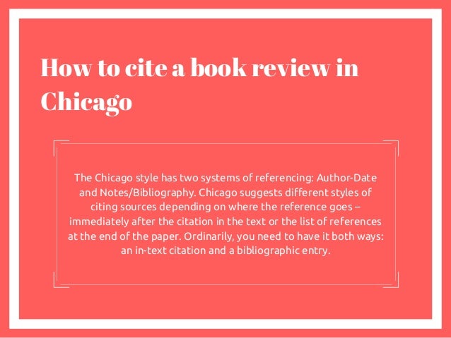 chicago style book review example