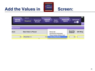 Add the Values in

Screen:

28

 