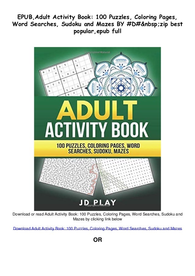 Best Books Adult Activity Book 100 Puzzles Coloring Pages Word S