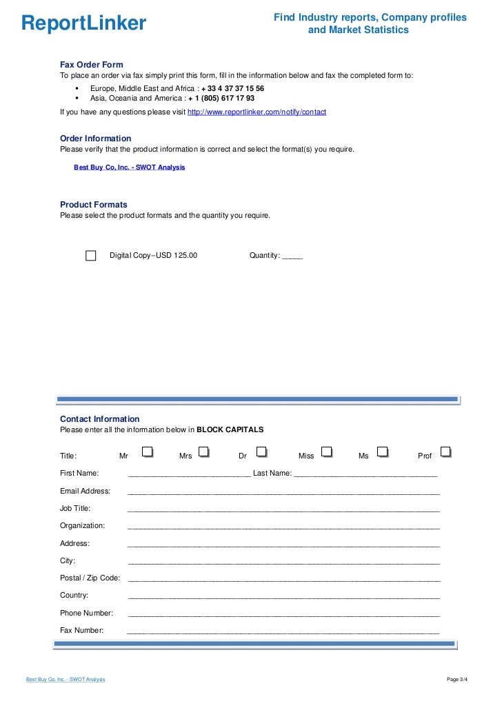 Best buys inc swot