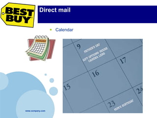 Direct mail Calendar 