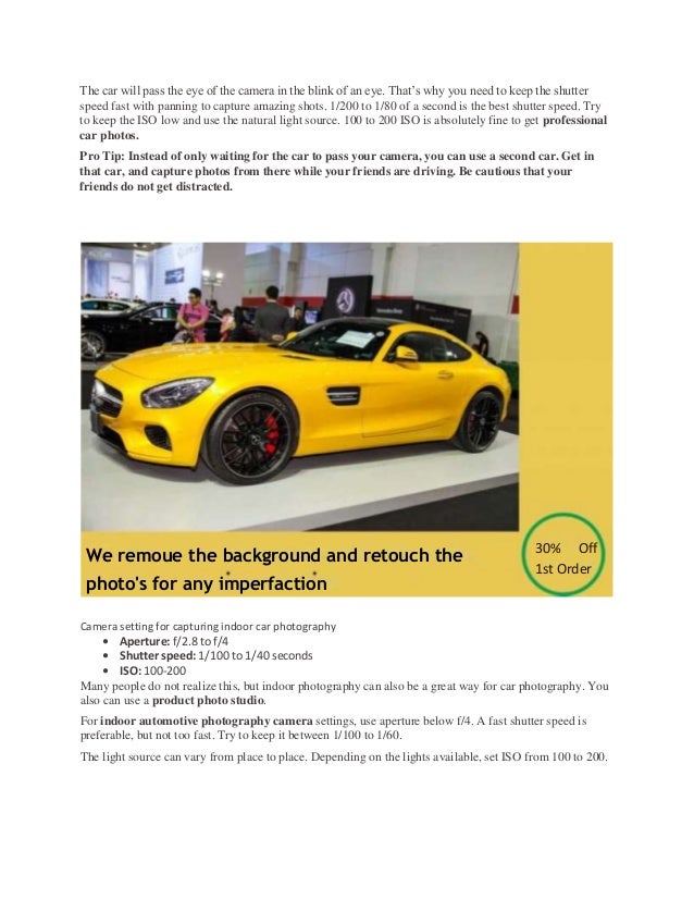 Best Camera Settings for Car photography