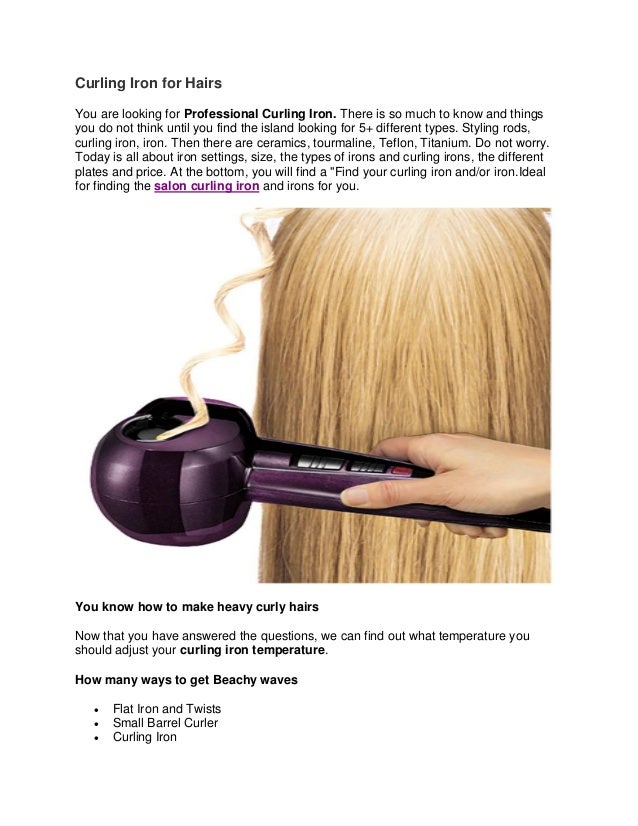 Best Curl Iron For Hairs