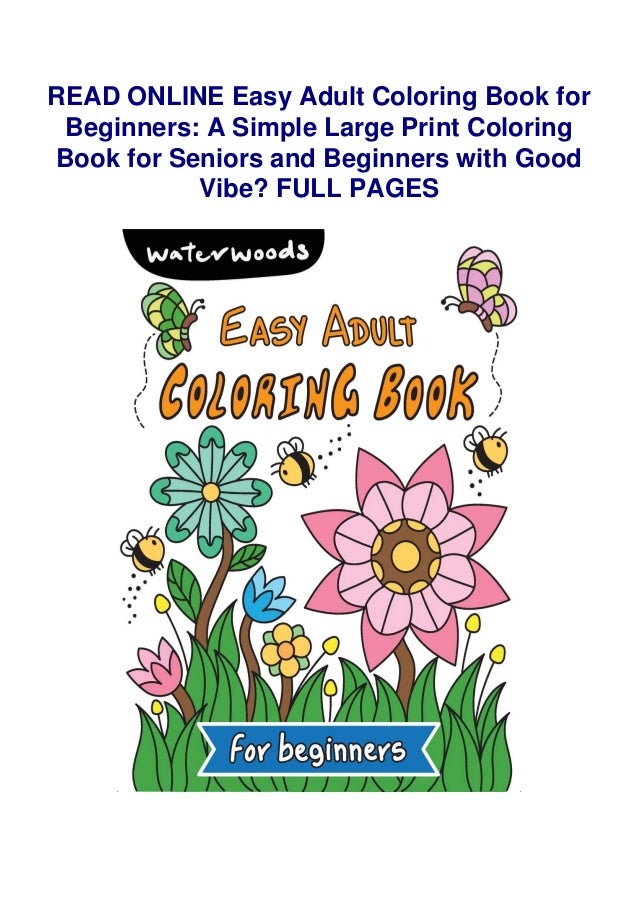 Download Best Easy Adult Coloring Book For Beginners A Simple Large Print C
