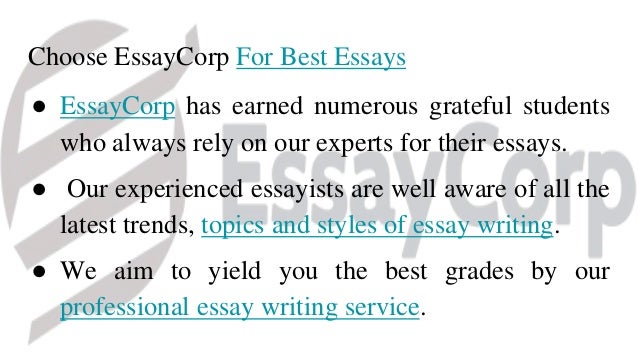 Essay writing help service
