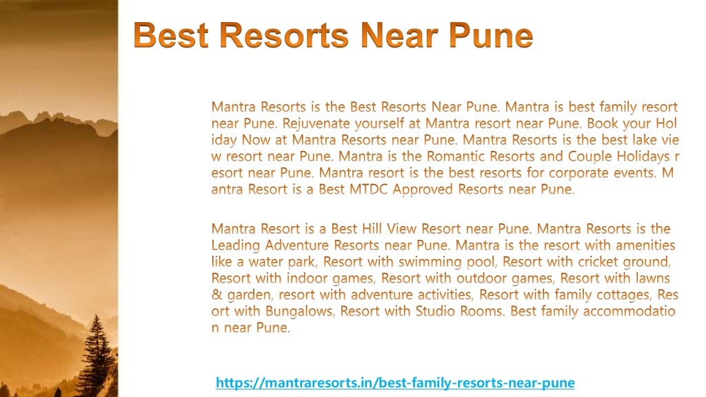 Best Family Resort Near Pune | Family Holiday Trip near Pune