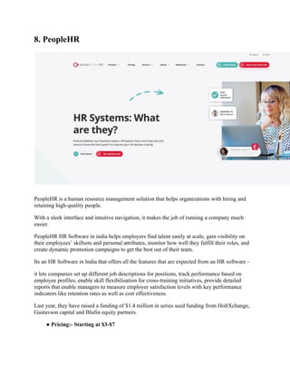Best HR Software In India | PDF