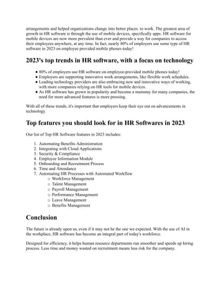 Best HR Software In India | PDF