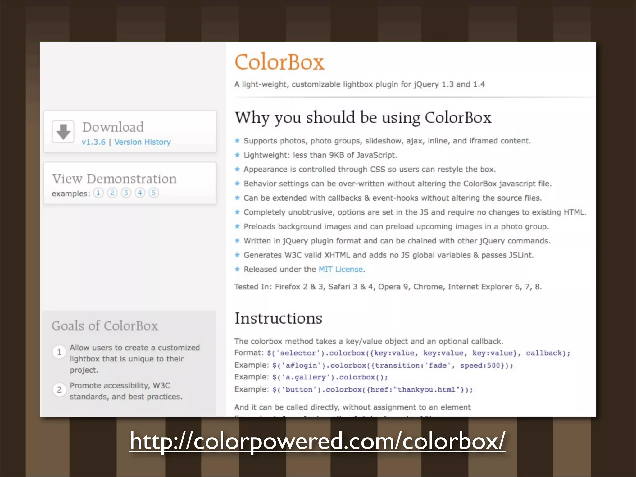 http://colorpowered.com/colorbox/
 