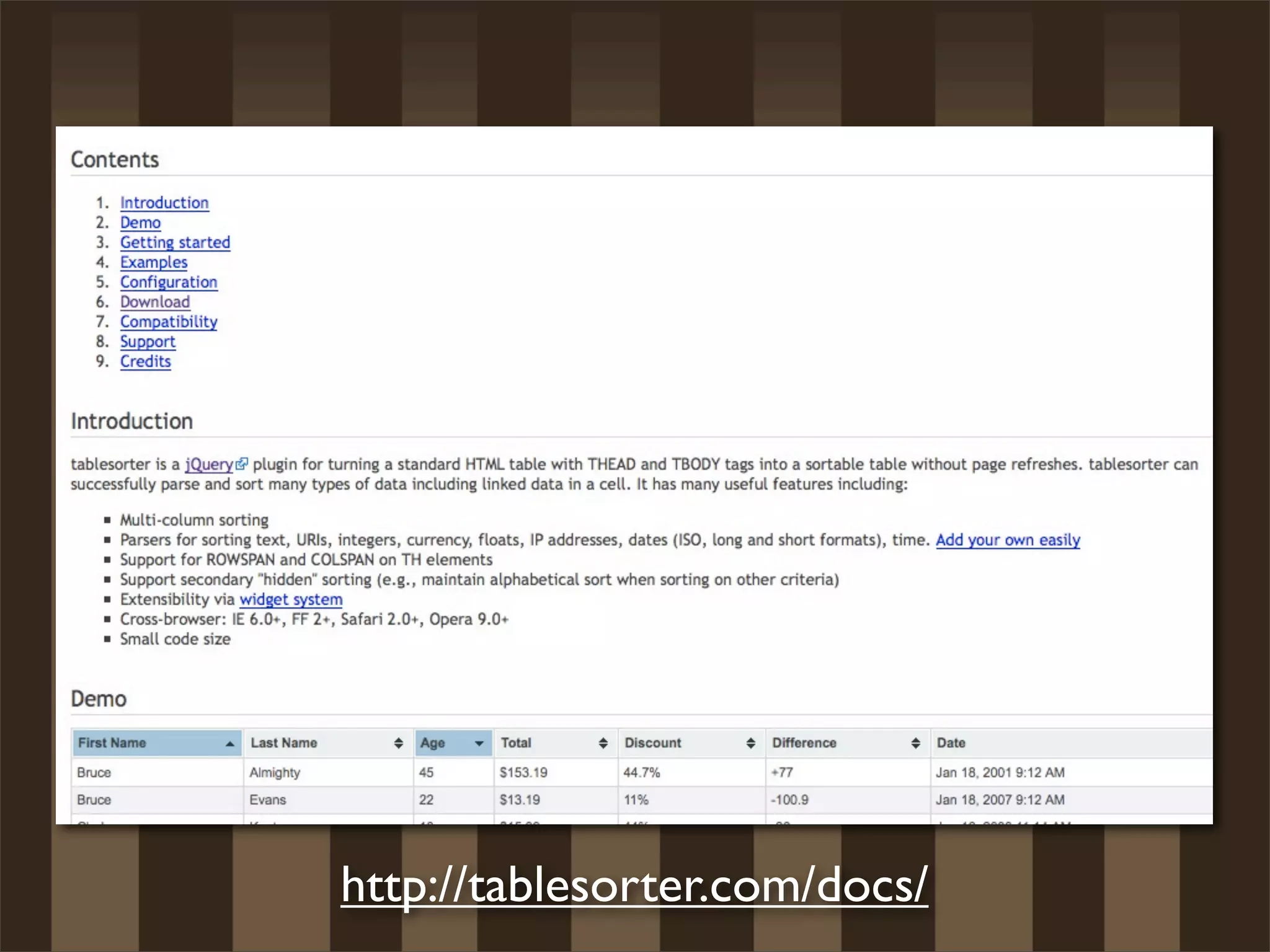 http://tablesorter.com/docs/
 