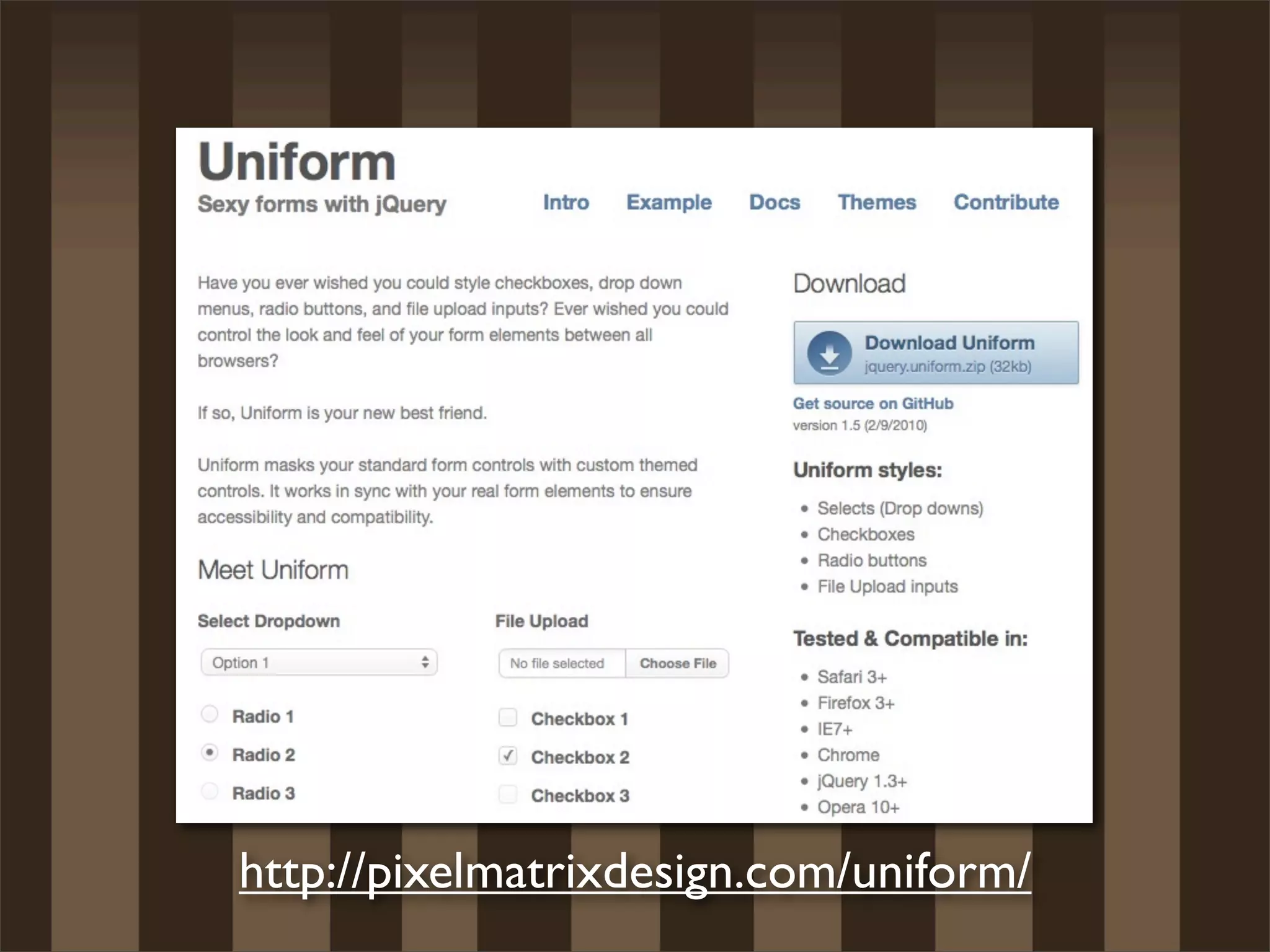 http://pixelmatrixdesign.com/uniform/
 