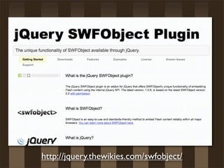 http://jquery.thewikies.com/swfobject/
 