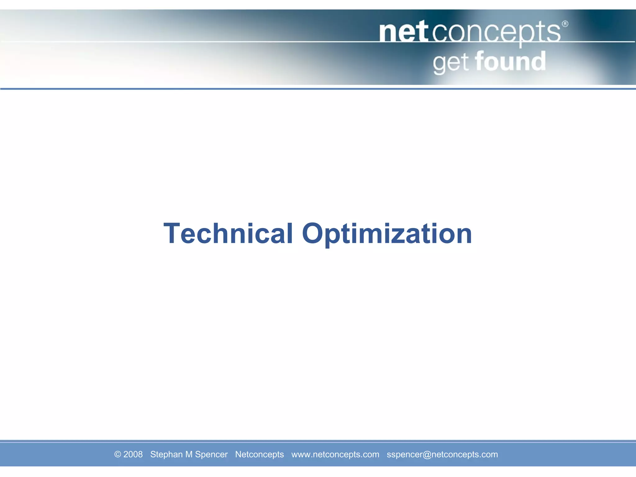 Technical Optimization 