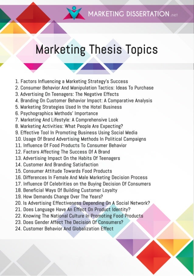 marketing dissertation topics