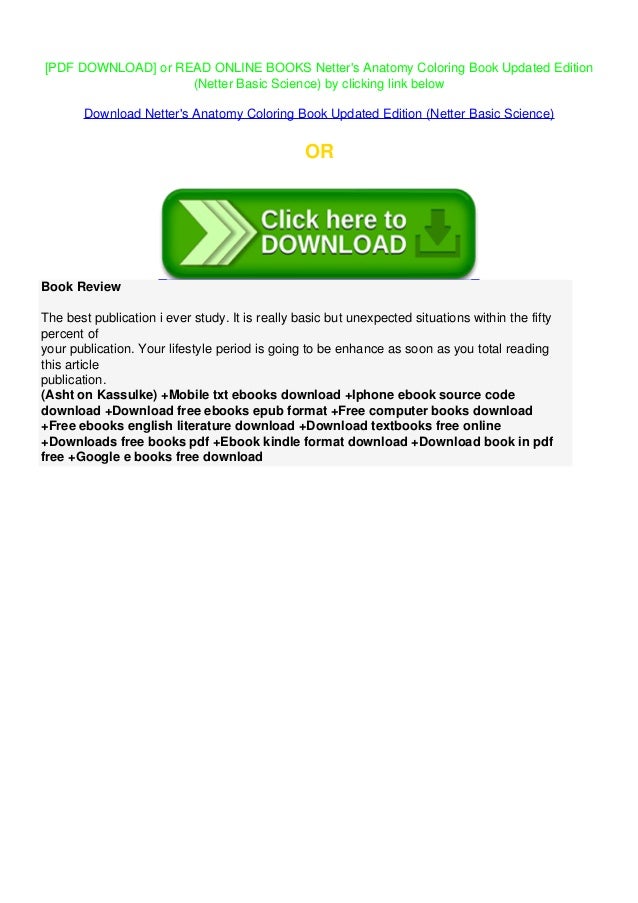 Download Best Netter S Anatomy Coloring Book Updated Edition Netter Basic