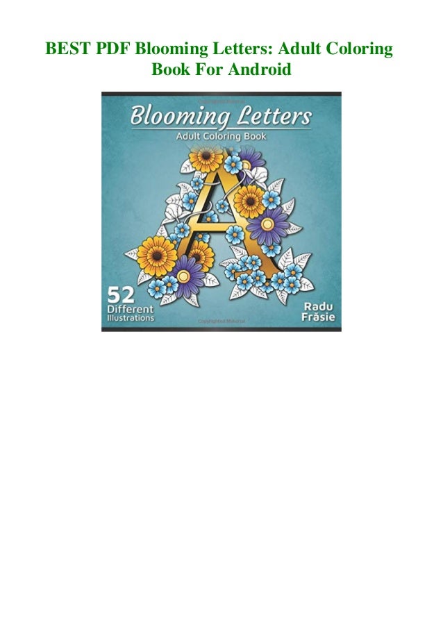 Download Best Pdf Blooming Letters Adult Coloring Book For Android