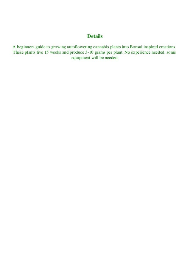 BEST PDF Cannabonsai A Beginners Guide Ipad