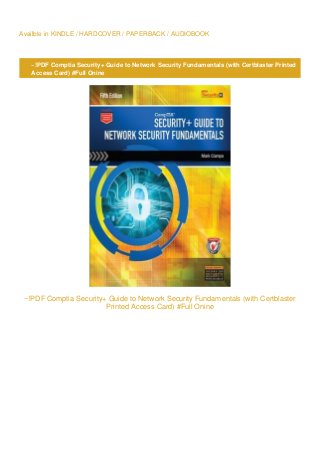 Best Pdf Ptia Security Guide To Work Security Fundamentals Wi