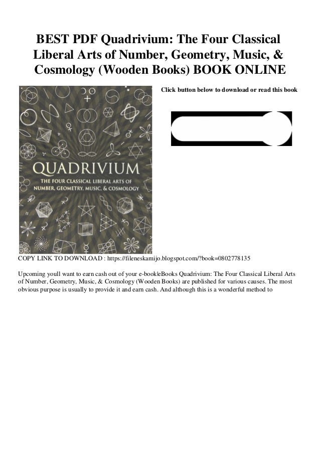 Best Pdf Quadrivium The Four Classical Liberal Arts Of Number Geomet
