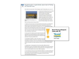 Best-Practice-Beispiel:
Saisonale PR
 